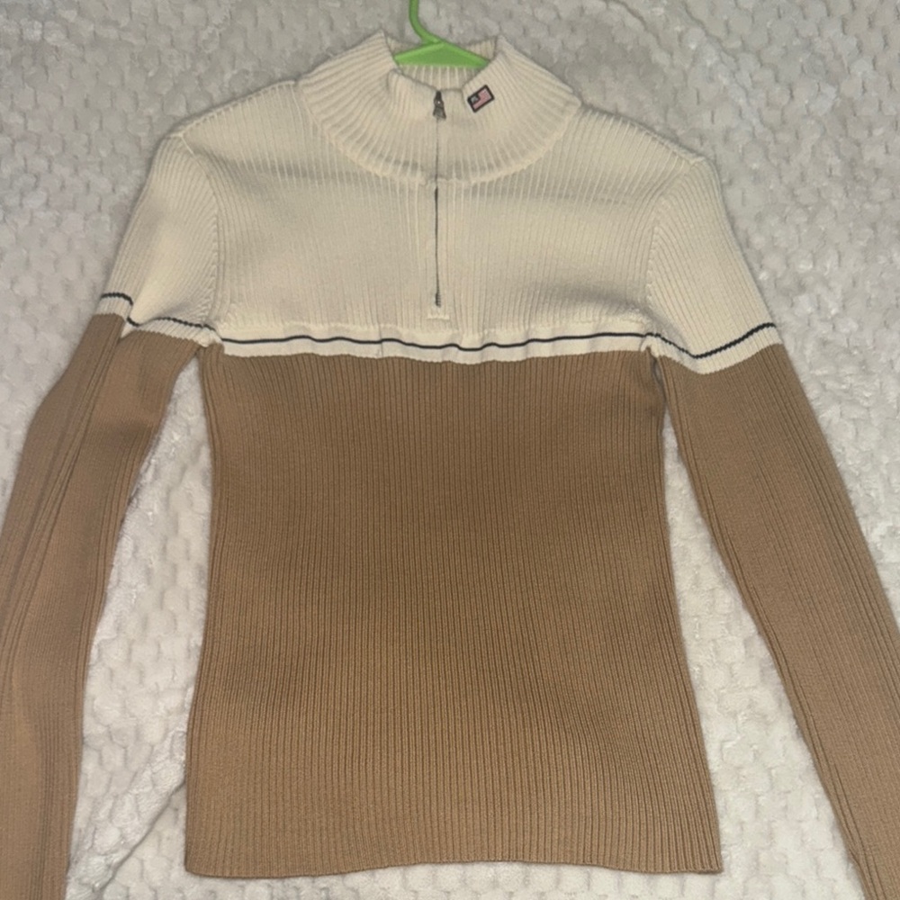 Polo by Ralph Lauren Cream and Tan Sweater